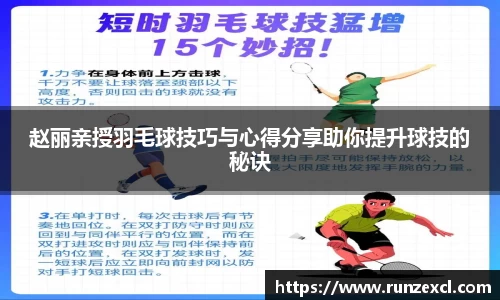 赵丽亲授羽毛球技巧与心得分享助你提升球技的秘诀